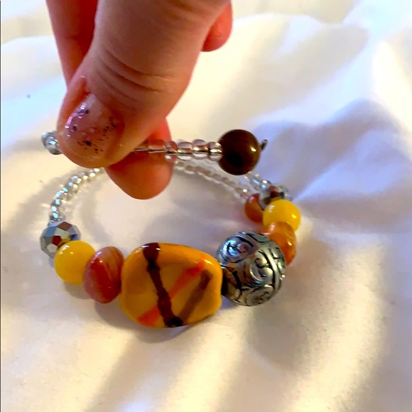 Memory wrap beaded bracelet - Picture 3 of 5